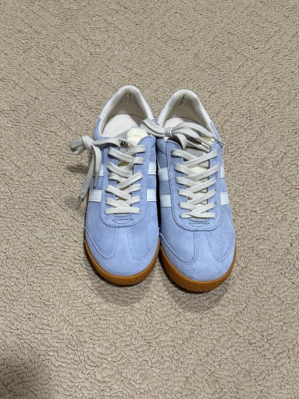 Gola Elan Cream and Light Blue Sneaker